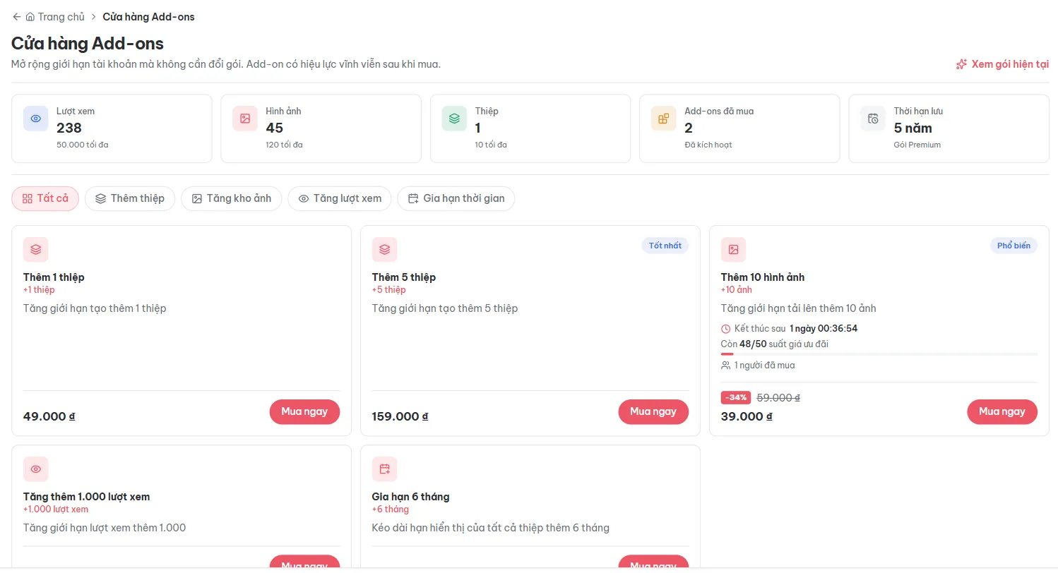 Cửa hàng Add-ons
