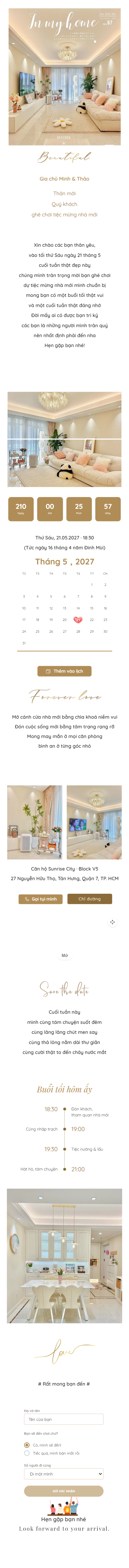 Thiệp tân gia Bốn Mùa An Yên