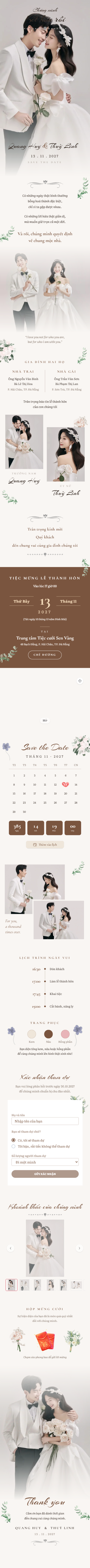 Thiệp cưới Về Chung Một Nhà