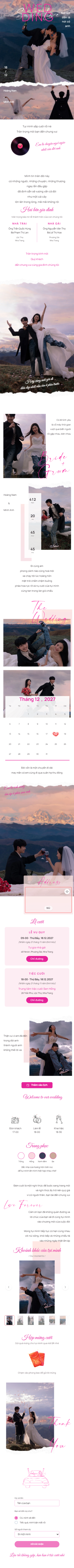 Thiệp cưới Hướng Về Nhau