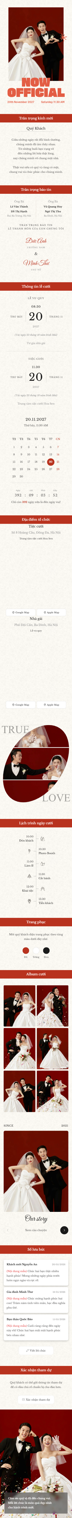 Thiệp cưới Đỏ Son